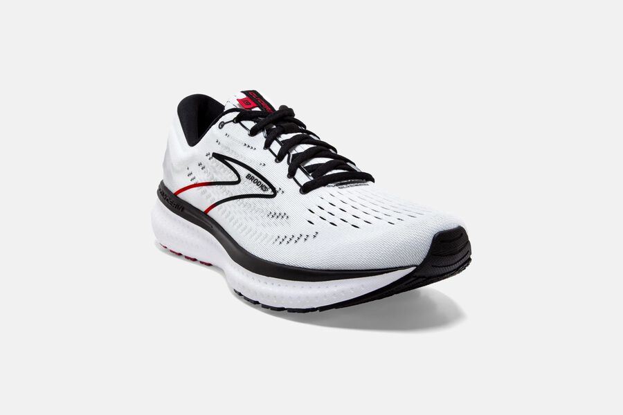 Brooks Glycerin 19 Road Running Shoes Mens White/Black/Red 194372-KAB